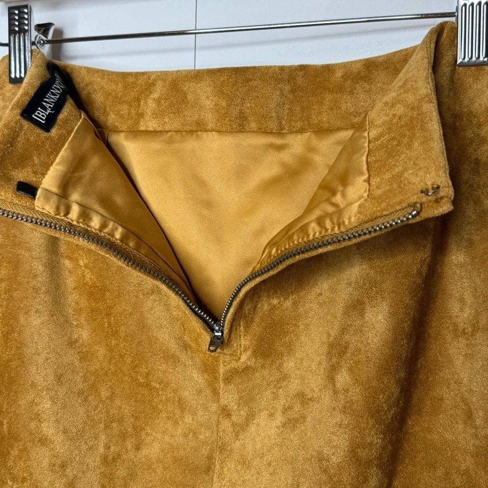 Blank NYC Faux Suede Wrap Brown Mini Skirt size 25 NWT